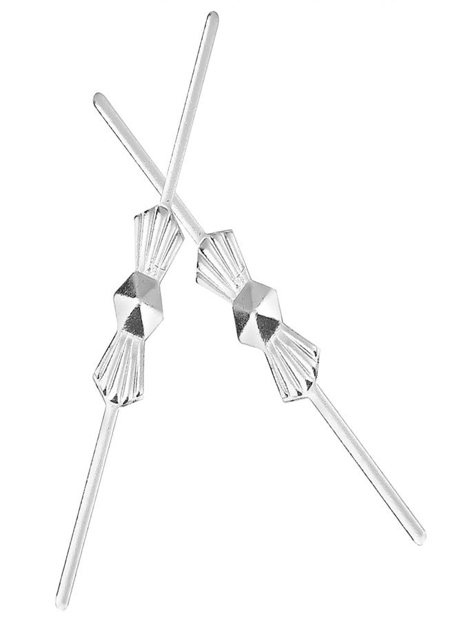 Dsjnf Chandelier Bow Pin 40mm Chandelier Crystal Connectors Clips Pin Silver Butterfly Pendant Lamp Replacement Parts 200PCS - Image 4
